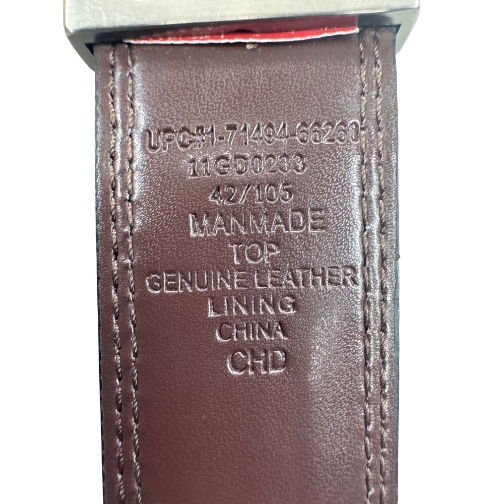 Dickies Belt Mens 42 Black Brown Reversible Man Made w Leather Lining Workwear - Picture 10 of 12